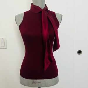 Beautiful Tie Neck Cashmere Silk Tank Top Banana Republic